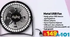METAL USB FAN fiyat ve kampanya bilgisi